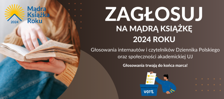 Głosowania internautów i czytelników Dziennika Polskiego oraz społeczności UJ na Mądrą Książkę Roku 2024